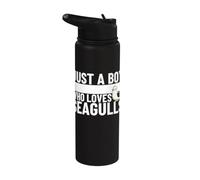 Just A Boy Who Loves Seagulls Funny Seagull Stainless Steel Insulated Water Bottle