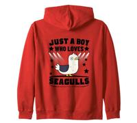 Just A Boy Who Loves Seagulls Funny Seagull Zip Hoodie