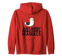 Just A Boy Who Loves Seagulls Funny Seagull Zip Hoodie