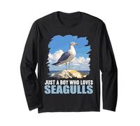 Just a Boy who Loves Seagulls. Seagulls Seagull Long Sleeve T-Shirt