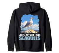 Just a Boy who loves Seagulls. Seagulls Seagull Zip Hoodie