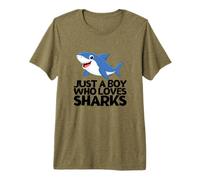 Just A Boy Who Loves Sharks Funny Shark Premium T-Shirt
