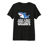 Just A Boy Who Loves Sharks Funny Shark Premium T-Shirt