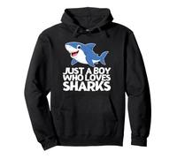 Just A Boy Who Loves Sharks Funny Shark Pullover Hoodie