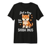 Just A Boy Who Loves Shiba Inus Premium T-Shirt