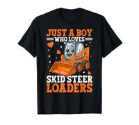 Just A Boy Who Loves Skid Steer Loaders Construction Lover T-Shirt
