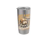 Just A Boy Who Loves Skydiving Freefall Jump Stainless Steel Insulated Tumbler