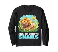 Just a Boy who Loves Snails. Snails Snail Long Sleeve T-Shirt
