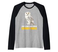 Just a Boy who Loves Snowy Owls. Snowy Owls Snowy Owl Raglan Baseball Tee