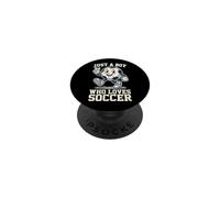 Just A Boy Who Loves Soccer Cartoon Ball PopSockets Adhesive PopGrip