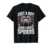 Just a Boy Who Loves Spiders Halloween Creepy Bug T-Shirt