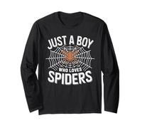 Just a Boy Who Loves Spiders Kids for Boys Long Sleeve T-Shirt