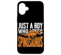 Just A Boy Who Loves Spinosaurus Dino Case for iPhone 16 Plus