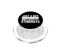 Just A Boy Who Loves Stingrays Funny Stingray PopSockets PopGrip for MagSafe