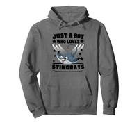 Just A Boy Who Loves Stingrays Funny Stingray Pullover Hoodie