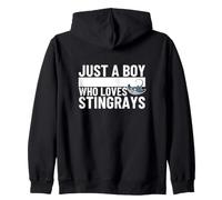 Just A Boy Who Loves Stingrays Funny Stingray Zip Hoodie