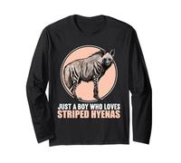 Just a Boy who Loves Striped Hyenas Striped Hyena Long Sleeve T-Shirt