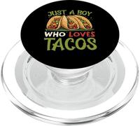 Just A Boy Who Loves Tacos Foodie Taco Mexican Food Lover PopSockets PopGrip for MagSafe
