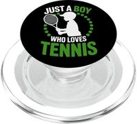 Just A Boy Who Loves Tennis Athlete Training Daily Serve PopSockets PopGrip for MagSafe