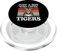 Just A Boy Who Loves Tigers Big Cat Lover PopSockets PopGrip for MagSafe