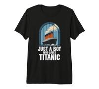Just A Boy Who Loves Titanic RMS Titanic Ship Icebearg Premium T-Shirt