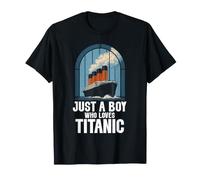 Just A Boy Who Loves Titanic RMS Titanic Ship Icebearg T-Shirt
