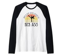 Just A Boy Who Loves to Kick Ass Raglan Baseball Tee