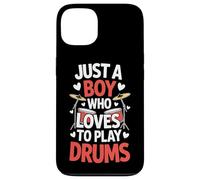 Just A Boy Who Loves To Play Drums Drum Kit Musician Case for iPhone 13