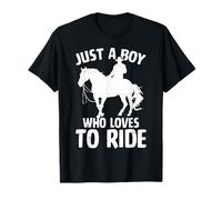 Just A Boy Who Loves to Ride Funny Equestrian Horse Lovers T-Shirt
