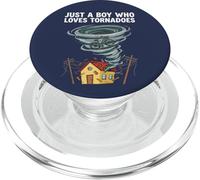 Just a Boy Who Loves Tornado Weather Storm Tornado Chaser PopSockets PopGrip for MagSafe