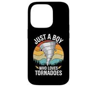 Just A Boy Who Loves Tornadoes Boys Kids Hurricane Storm Case for iPhone 14 Pro