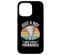 Just A Boy Who Loves Tornadoes Boys Kids Hurricane Storm Case for iPhone 14 Pro Max
