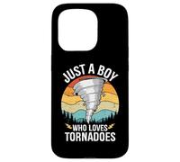 Just A Boy Who Loves Tornadoes Boys Kids Hurricane Storm Case for iPhone 15 Pro