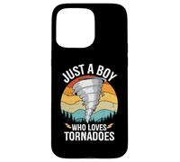 Just A Boy Who Loves Tornadoes Boys Kids Hurricane Storm Case for iPhone 15 Pro Max
