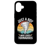 Just A Boy Who Loves Tornadoes Boys Kids Hurricane Storm Case for iPhone 16 Plus