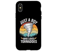 Just A Boy Who Loves Tornadoes Boys Kids Hurricane Storm Case for iPhone X/XS