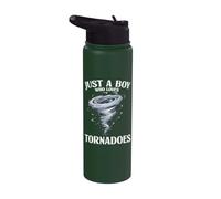 Just A Boy Who Loves Tornadoes Storm Chasing Storm Hunter Stainless Steel Insulated Water Bottle