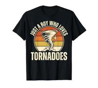 Just A Boy Who Loves Tornadoes Storm Meteorology Kids Value Graphic T-Shirt, Men, Black, S