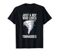 Just a Boy WHo Loves Tornadoes Tornado Hurricane Chaser Value Graphic T-Shirt, Men, Black, M