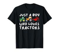 Just A Boy Who Loves Tractors - Farmer & Farming Gift T-Shirt