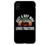 Just A Boy Who Loves Tractors Farmer Kid Tractor Life Case for iPhone XS Max