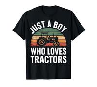 Just A Boy Who Loves Tractors Rural Country Life T-Shirt