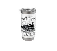 Just A Boy Who Loves Trains Stainless Steel Insulated Tumbler
