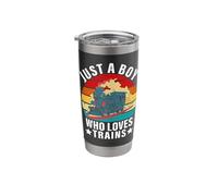 Just A Boy Who Loves Trains Stainless Steel Insulated Tumbler