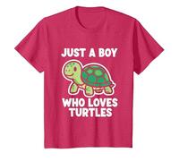 Just a Boy Who Loves Turtles T-Shirt, Youth, Red Heather, Large