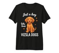 Just A Boy Who Loves Vizsla Dogs Premium T-Shirt