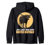 Just a Boy who loves Water Buffalo Zip Hoodie