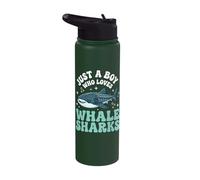 Just A Boy Who Loves Whale Sharks Stainless Steel Insulated Water Bottle