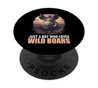 Just a Boy who loves Wild Boars. Wild Boars Wild Boar PopSockets Adhesive PopGrip