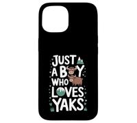 Just A Boy who loves YAKS T-Shirt Funny YAK Case for iPhone 15
